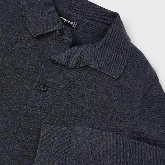 Mini Long Sleeve Knit Polo