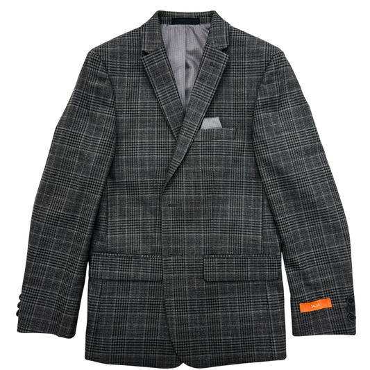Tallia Boys Medium Grey Plaid Sports Jacket