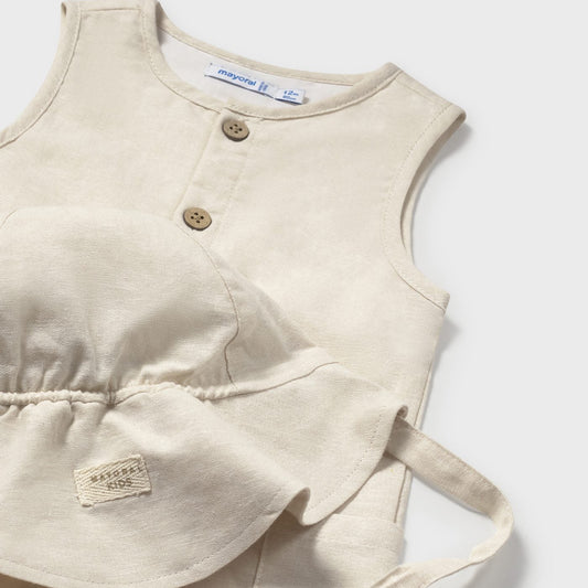 Mayoral Baby Boys Dungaree With Bucket Hat