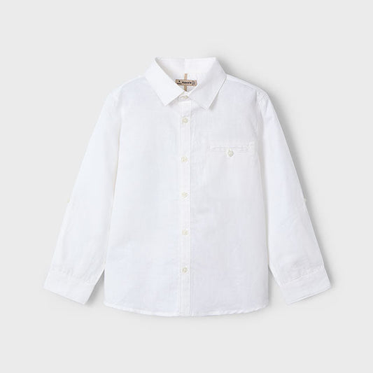 Mayoral Mini Long Sleeve Linen Shirt_ 3121-49
