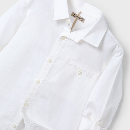 Mayoral Mini Long Sleeve Linen Shirt_ 3121-49