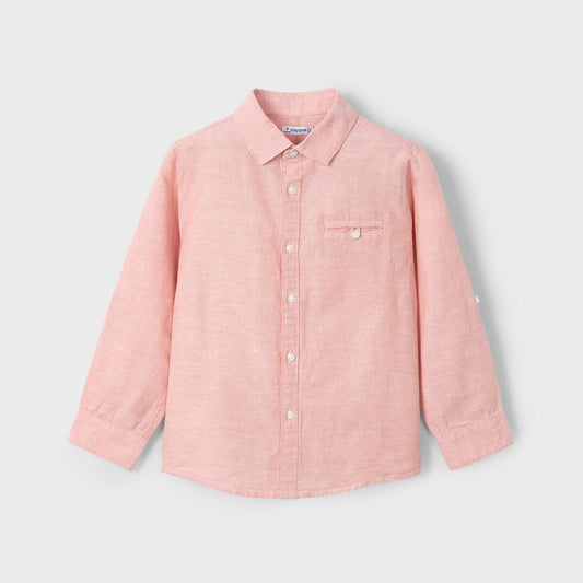 Mayoral Mini Long Sleeve Linen Shirt