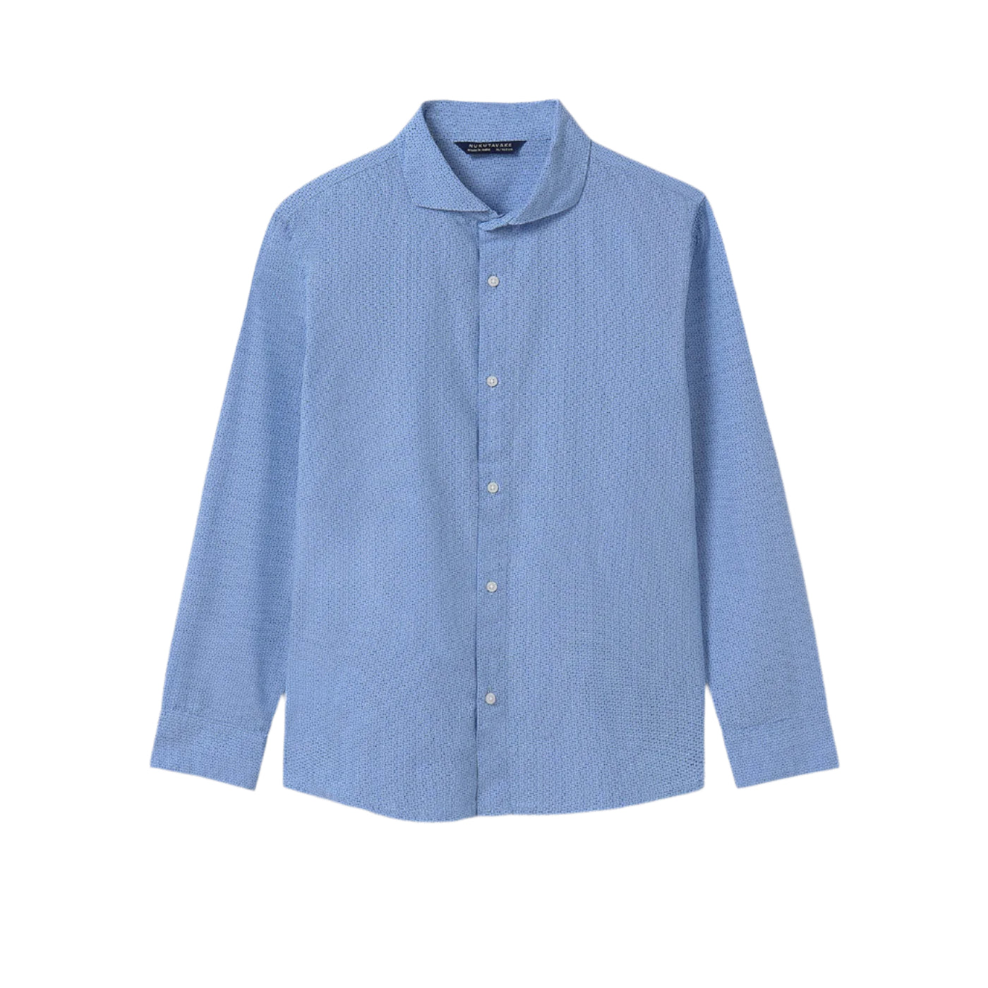 Nukutavake Boys Long Sleeve Micro Print Shirt