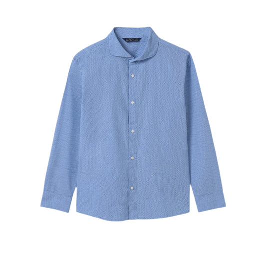 Nukutavake Boys Long Sleeve Micro Print Shirt