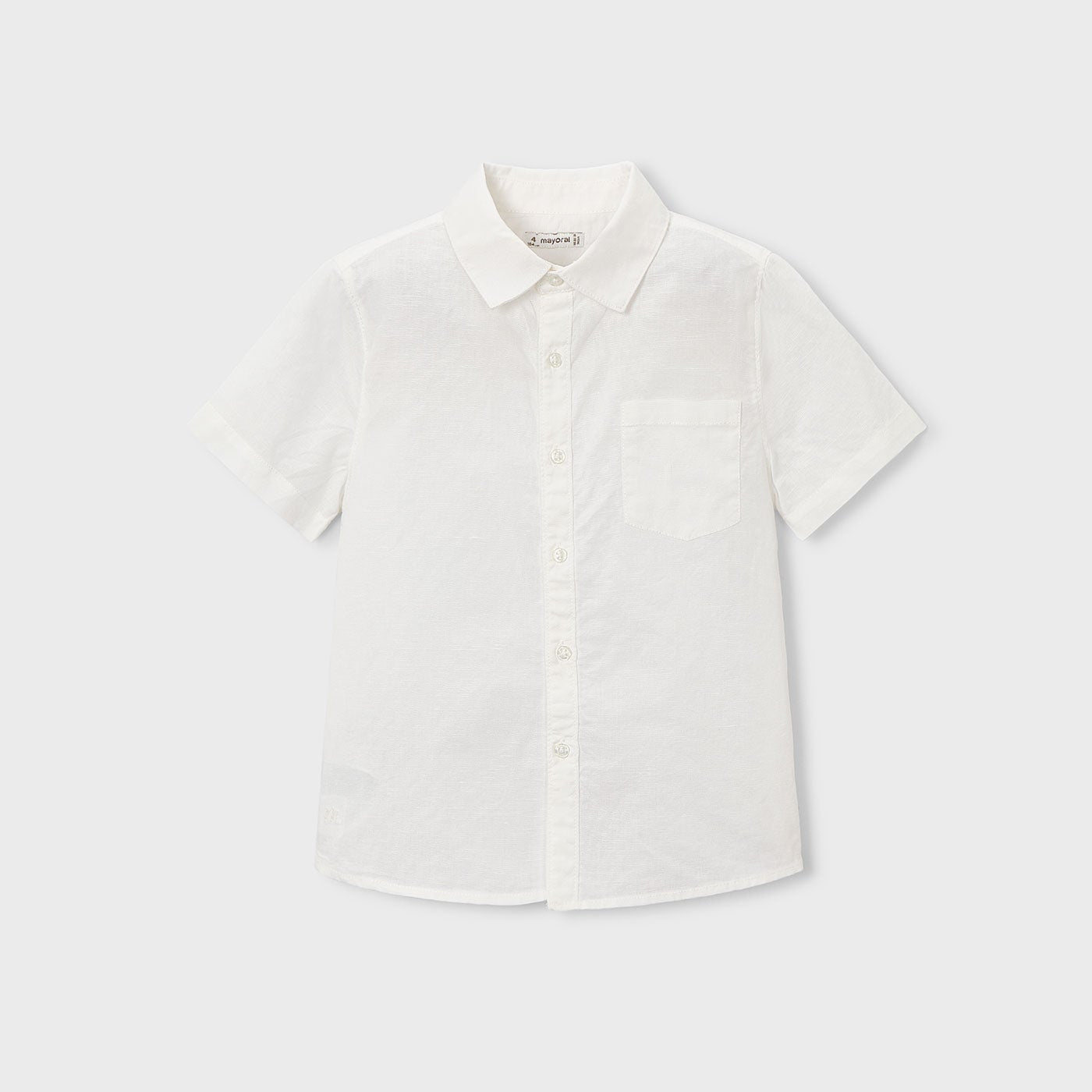 Mayoral Mini Boys Linen Short Sleeve Shirt_ 3112