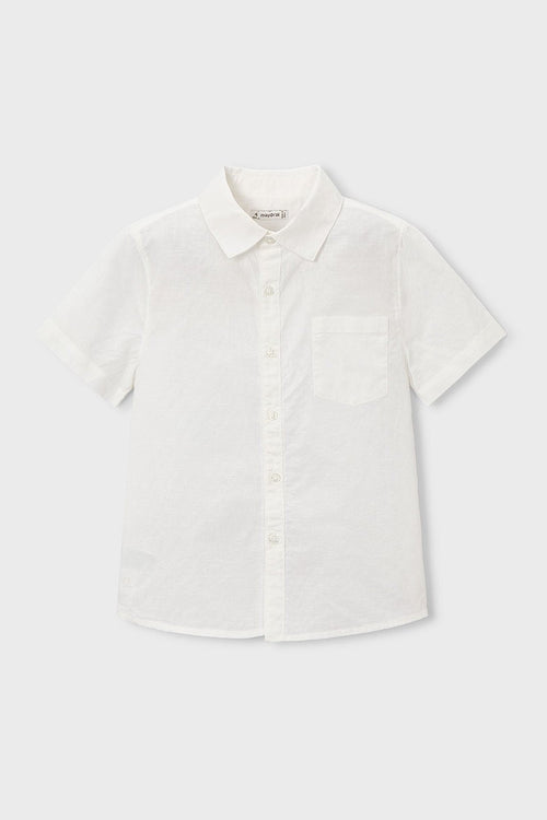 Mayoral Mini Boys Linen Short Sleeve Shirt_ 3112