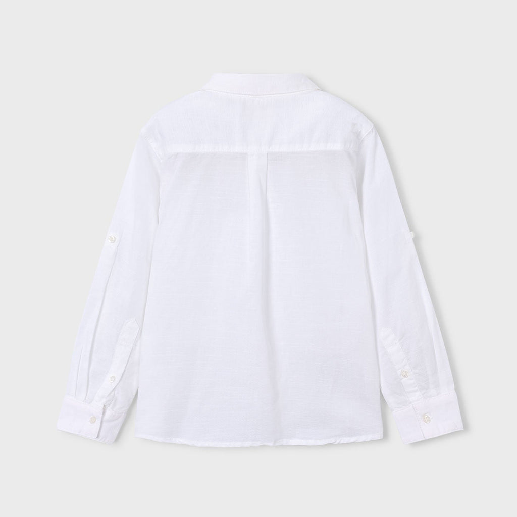 Mayoral Mini Boys Long Sleeve Linen Shirt_ 3119