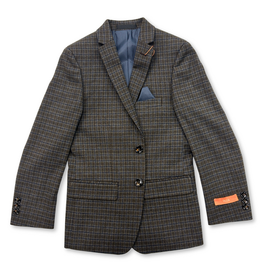 Tallia Boys Brown/Navy Window Sports Jacket
