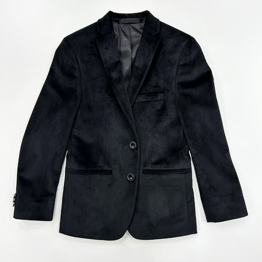 Michael Kors Boys Skinny Black Velvet Knit Sports Jacket_ XX0003