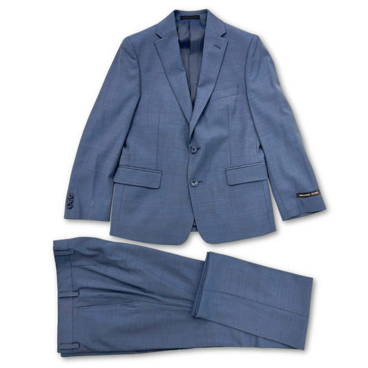 Michael Kors Boys Husky Bright Blue Wool Suit