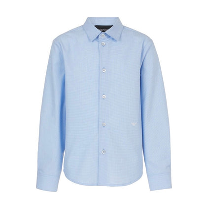 Emporio Armani Boys Blue Dress Shirt_ 3D4C09-4N89Z-F711