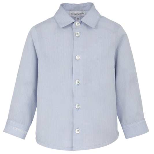 Emporio Armani Boys Blue Dress Shirt_ EB00062-F9035