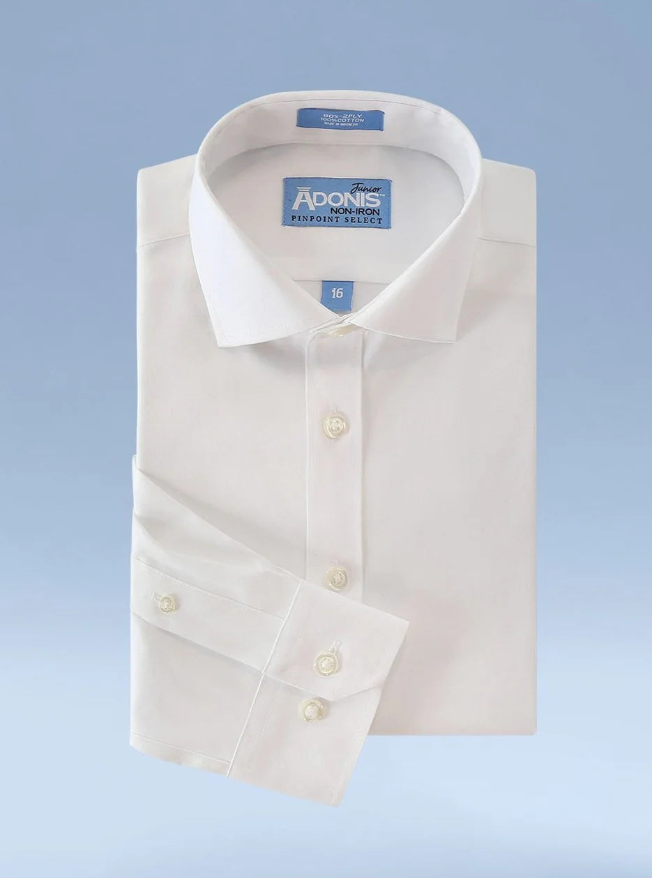 Adonis Boys Husky Fit Non-Iron Pinpoint Dress Shirt_ BCBT-HUSKY