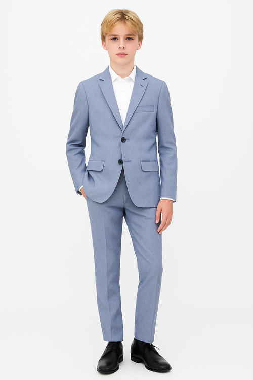 Andrew Marc Boys Skinny Blue Neat Suit_ W0813-NorthBoys