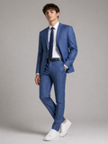 Michael Kors Mens Blue Sharkskin Wool Suit_ W0726