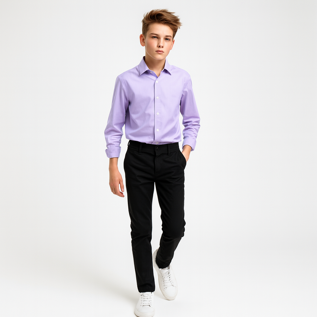 Tallia Boys Lavender Dress Shirt_ KZ0017
