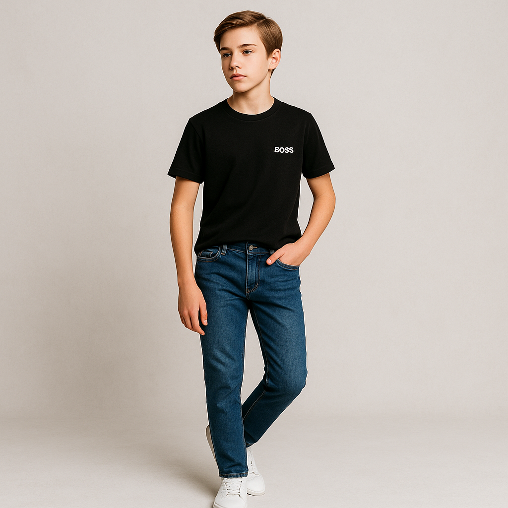Hugo Boss Boys Basic T-Shirt w/Logo_ J25P23