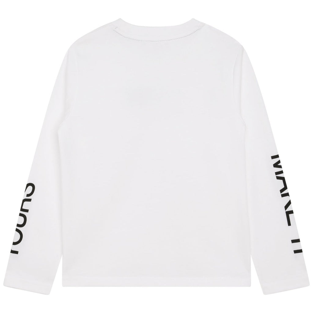 DKNY Junior Boys White Long Sleeve T-Shirt _D55007 - 10P - NorthBoys