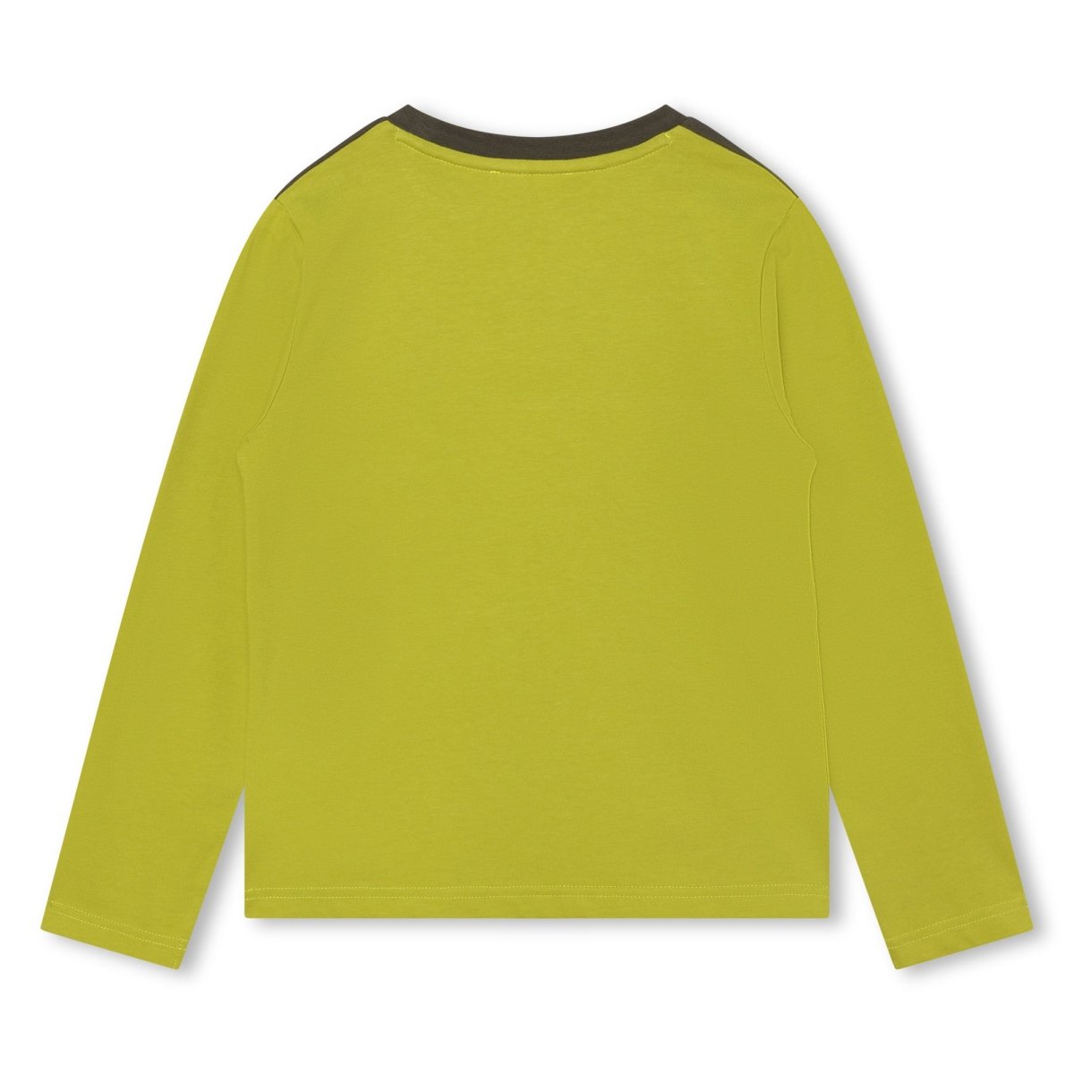 DKNY Junior boys Lime Green Organic Cotton Long Sleeves T-Shirt _D25E69 - 610 - NorthBoys