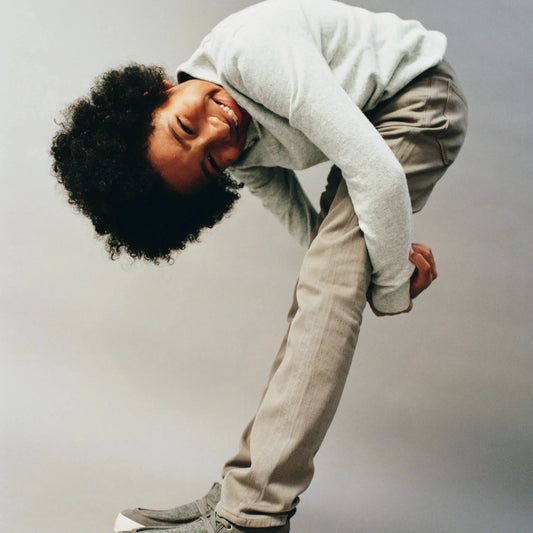 DL1961 Boys Brady Slim Beige Cotton Pants_ 4040