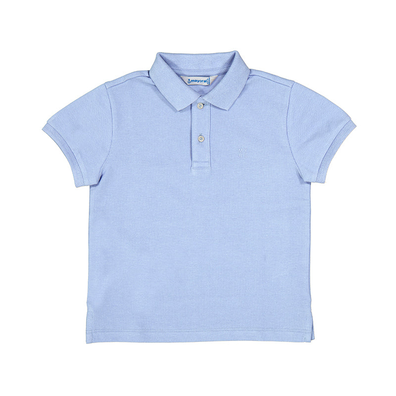 Mayoral Mini Basic Powder Blue Short Sleeve Polo