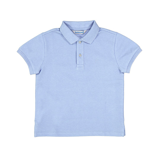 Mayoral Mini Basic Powder Blue Short Sleeve Polo_ 150-37