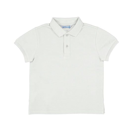 Mayoral Mini Basic White Short Sleeve Polo