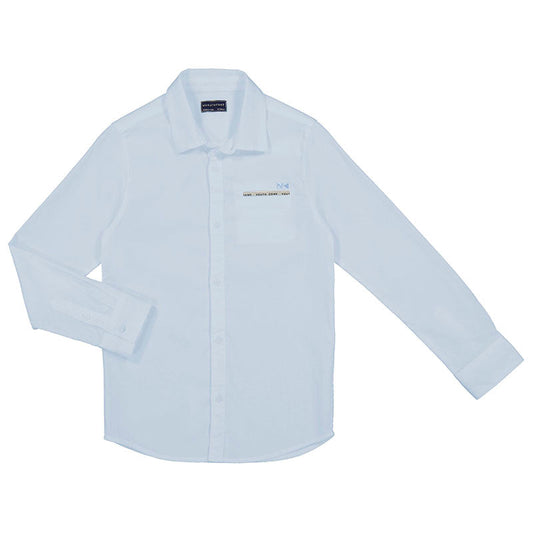 Nukutavake Long Sleeve Blue Dress Shirt_6117-41
