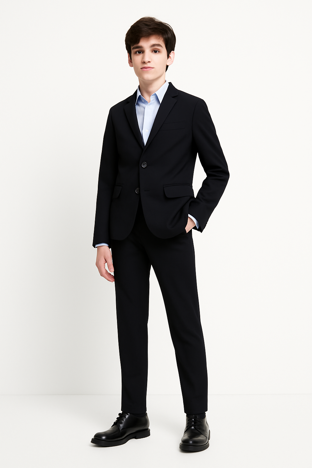 Hugo Boss Boys Classic Navy Wool Suit-NorthBoys
