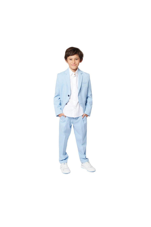 Hugo Boss Boys Pale Blue Slim Suit-NorthBoys
