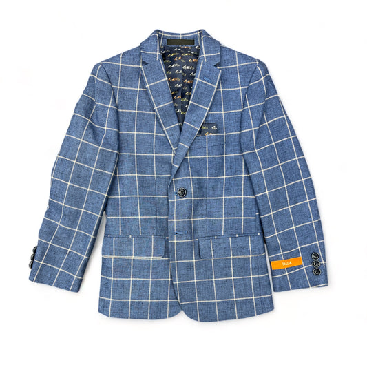 Tallia Boys Blue Window Linen Sports Jacket