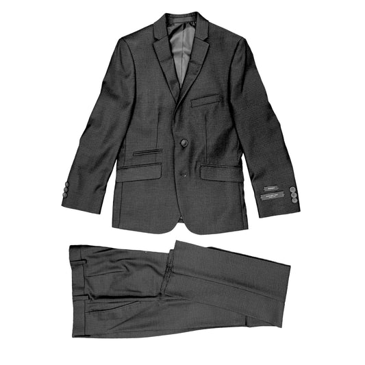 Marc New York Boys Husky Black Neat Suit