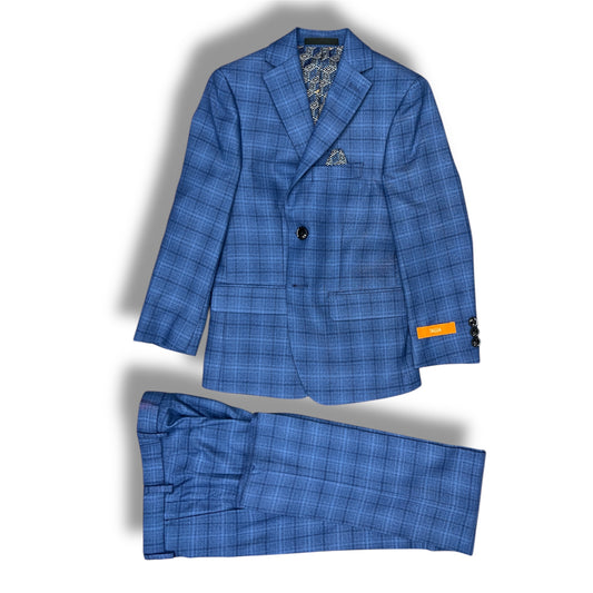 Tallia Boys skinny plaid suit