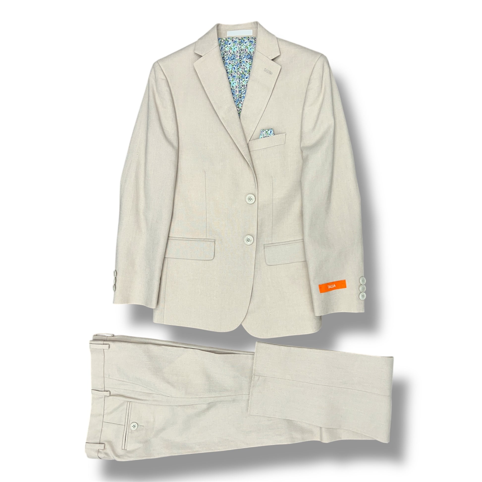 Tallia Boys Khaki Linen Suit