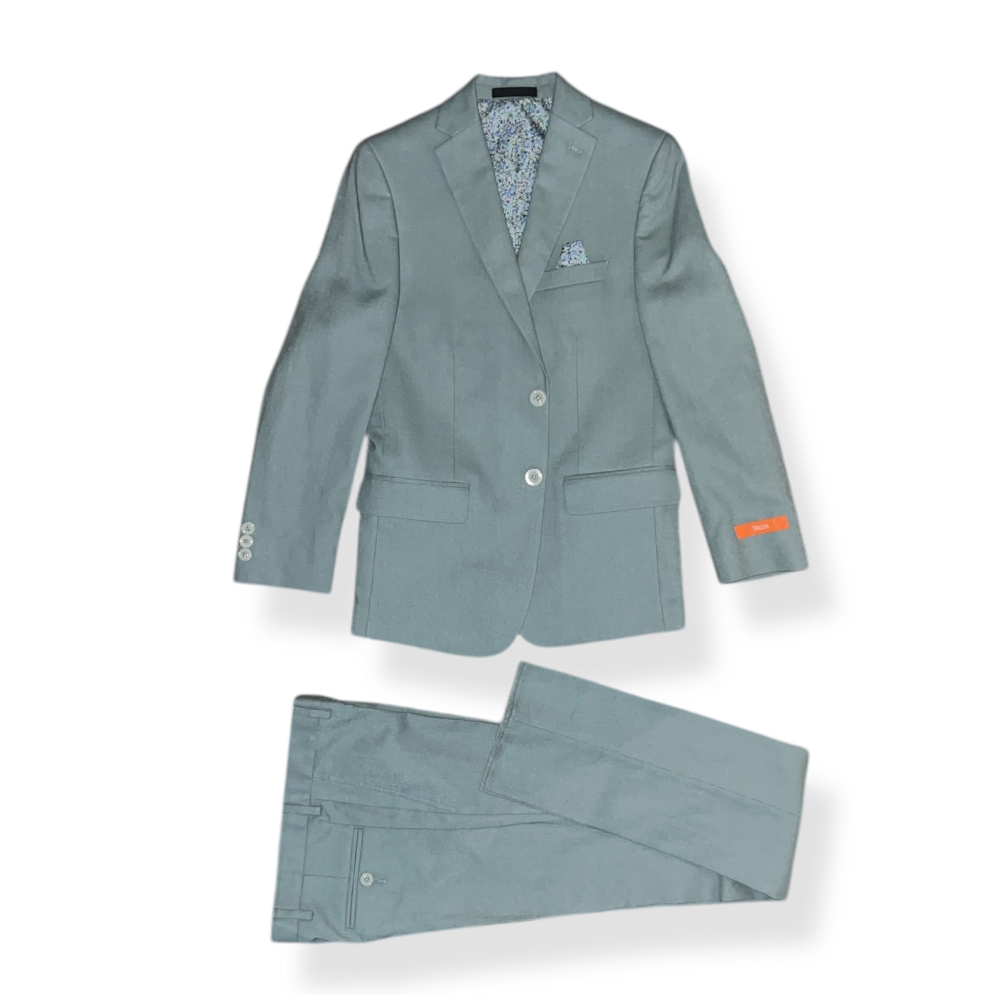 Tallia boys sage green linen suit