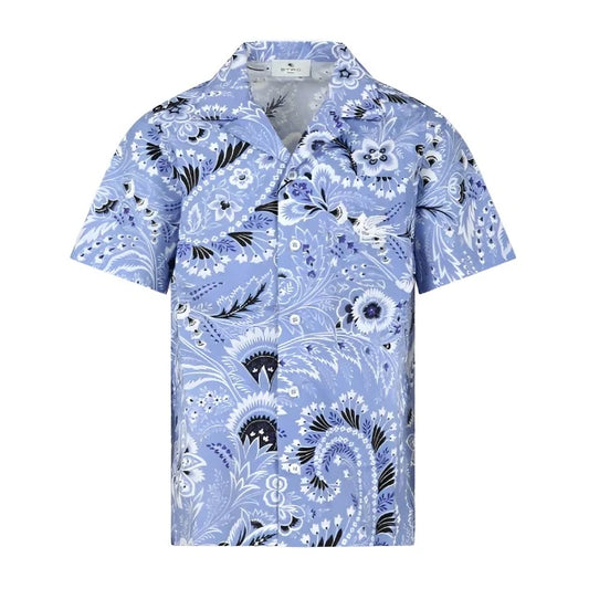 Etro Boys Short Sleeve Paisley Print Shirt_ GU5P0417