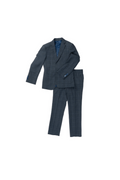 Isaac Mizrahi Boys Slim Fit Plaid Navy Suit-NorthBoys