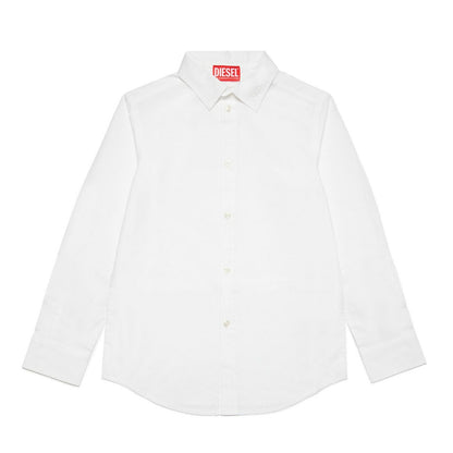 Diesel Boys Long Sleeve White Dress Shirt_ J01746