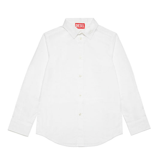 Diesel Boys Long Sleeve White Dress Shirt_ J01746