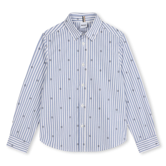 Boys Double B Print Long Sleeve Shirt