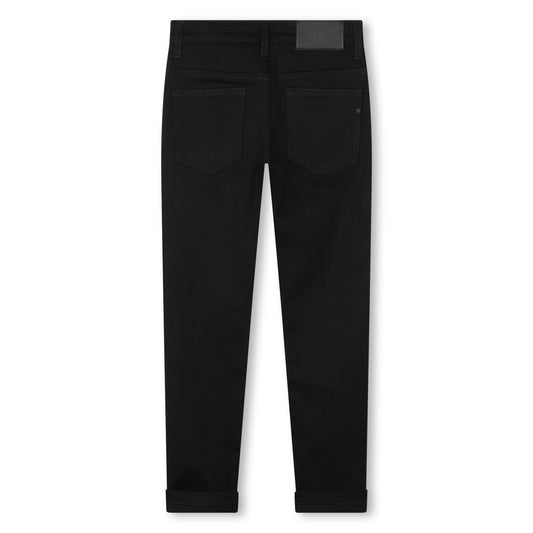 Boys Slim Black Denim Pants