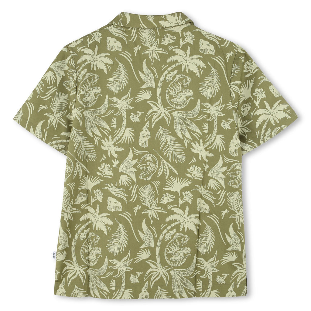 Hugo Boss Boys Palm Tree Print SS Shirt_ J52007
