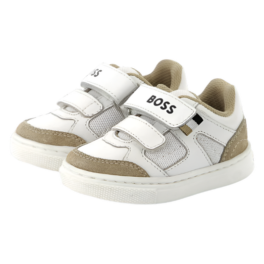 Hugo Boss Toddler leather velcro sneakers