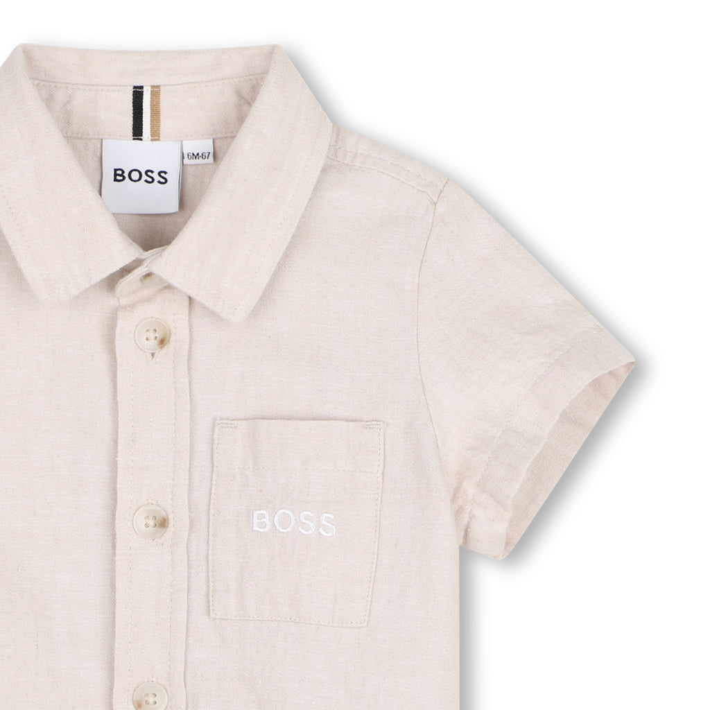 Hugo Boss Baby Linen Shirt_ J52843