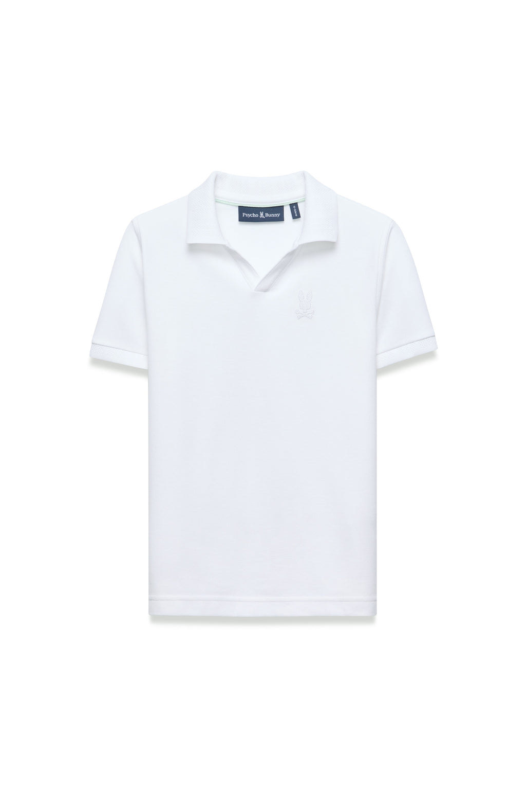 White polo shirt on a white background