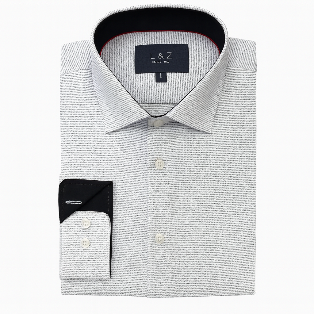 L&Z Royal Boys Azul Micro Stitch Dress Shirt_ 50056-NorthBoys