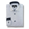 Leo & Zachary Boys Blue Cloud Weave Dress Shirt_ 50034 - NorthBoys