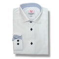 Leo & Zachary Boys White/Navy Non - Iron Dress Shirt_ P5538 - NorthBoys
