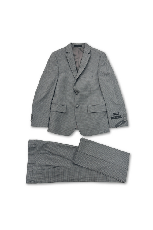 Marc New York Boys Skinny Light Grey Mini Grid Suit-NorthBoys