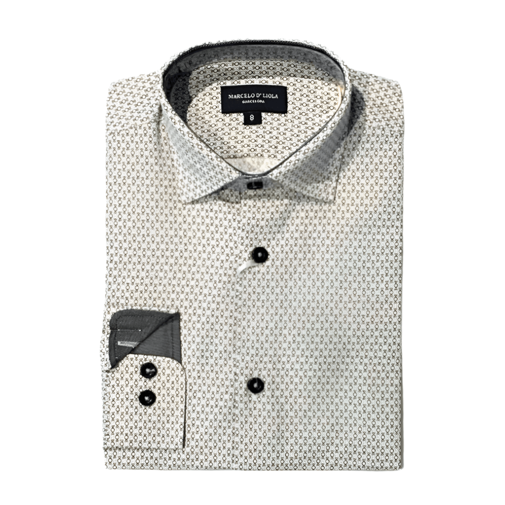 Marcelo D'Liola Boys Blianco Print Dress Shirt - NorthBoys